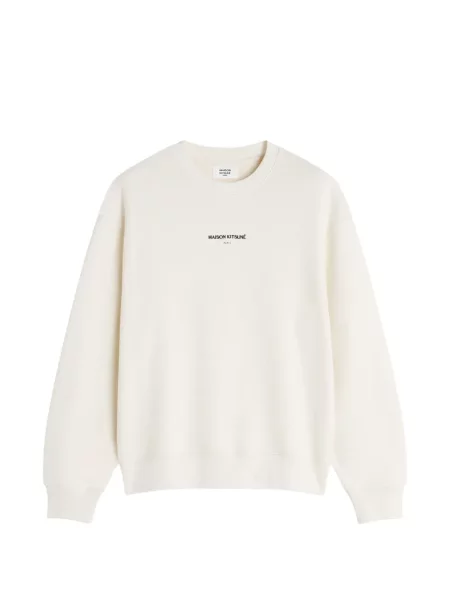 Hanorac Maison Kitsune cu imagine alb