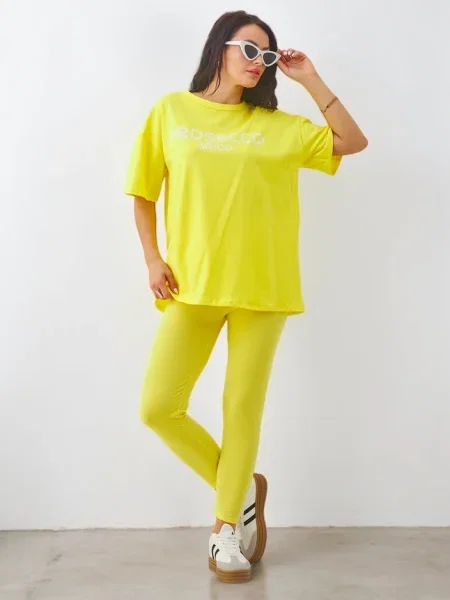 Leggings Resti scurte galben