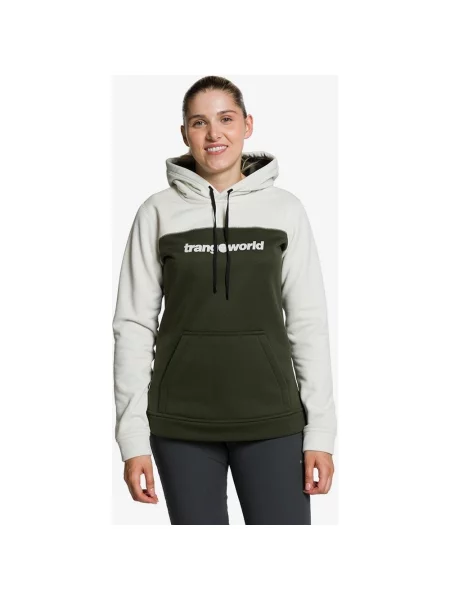 Bluza Trangoworld Poppi zielony chrom M biały