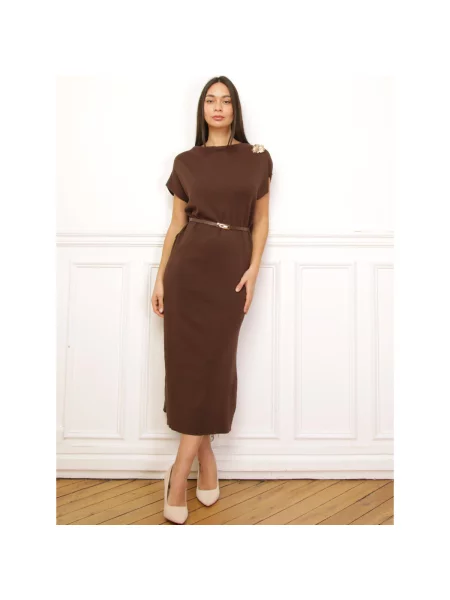 Haljina La Modeuse smeđa