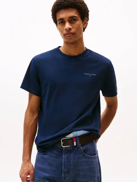 Koszulka Tommy Jeans z nadrukiem niebieska