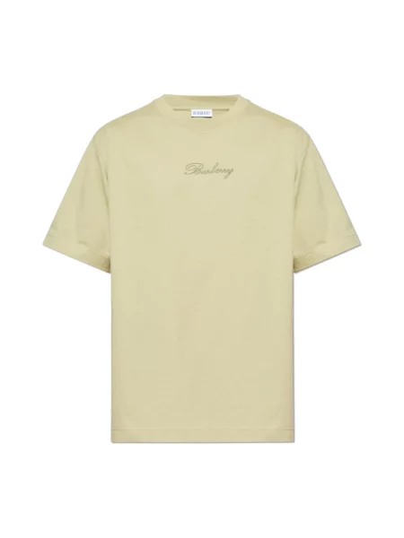 Koszulka Burberry z logo zielona