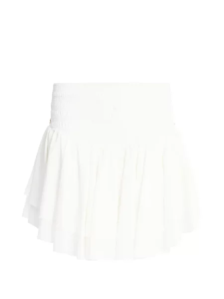 Spódnica mini Donde Esteban z falbankami biała