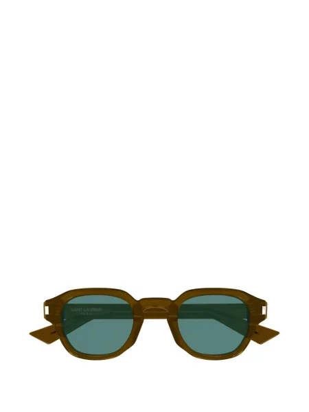 Ochelari de soare Saint Laurent Eyewear cu imprimeu geometric maro