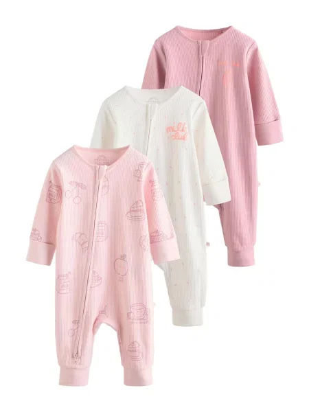 Next Pijamale / portocaliu neon / roz / roz pastel bej