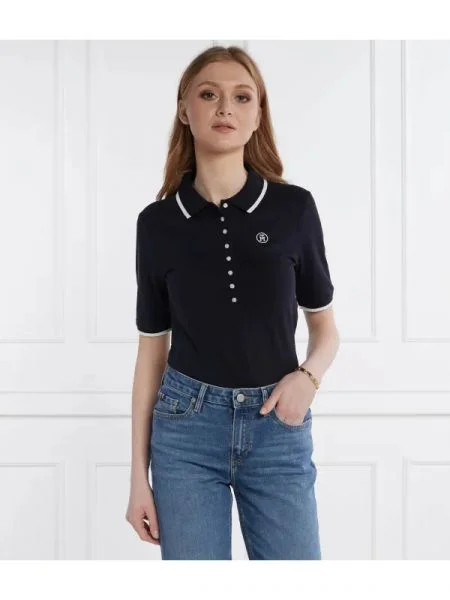 Tommy Hilfiger Tenisz póló TIPPING kék