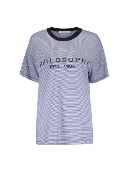 Koszulka Philosophy Di Lorenzo Serafini ze ściągaczem niebieska