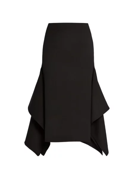 Fustă midi Erdem drapată negru