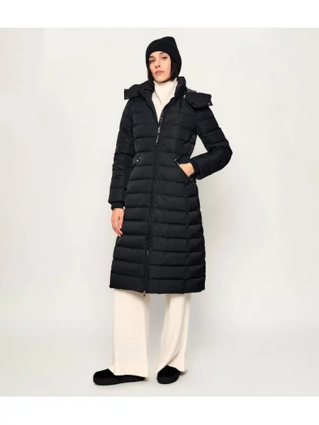 Tommy Hilfiger Steppelt hosszú kabát fekete