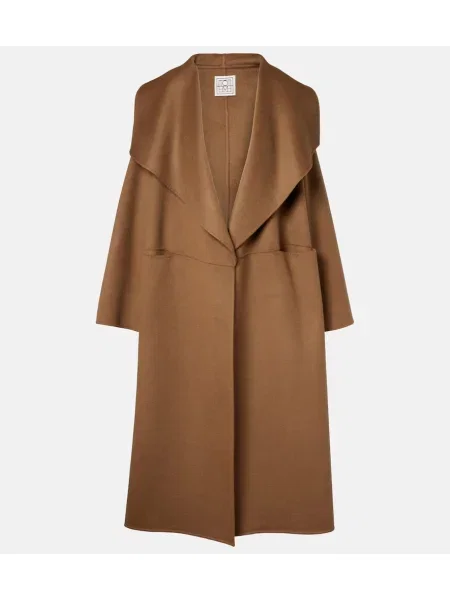 Palton Toteme de lână maro