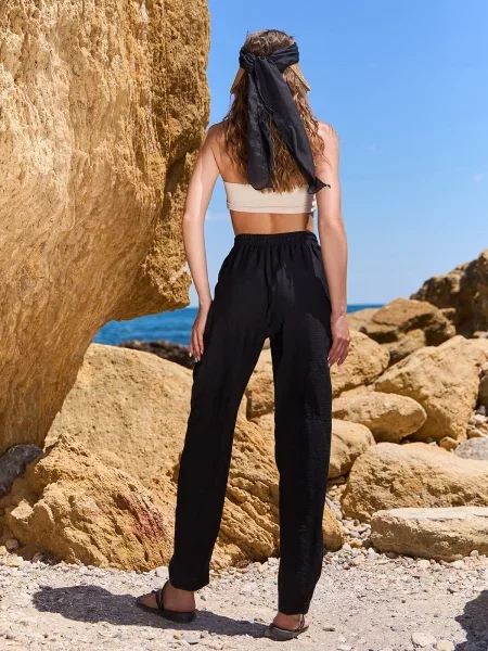 Лляні Штани повсякденні ISSA Plus чорний