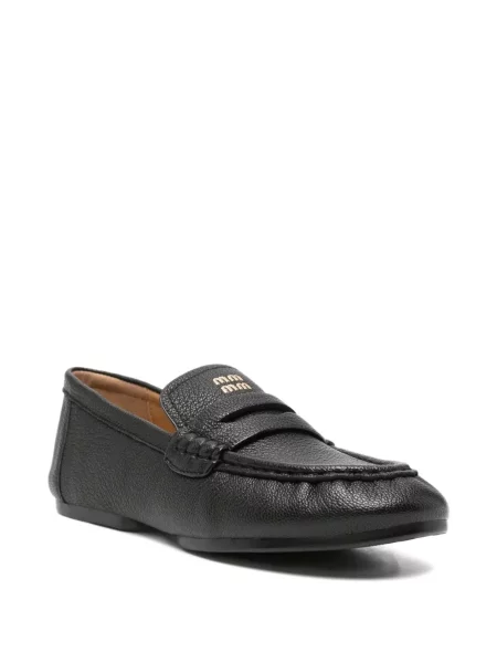 Pantofi loafer Sergio Moretti Firenze cu autograf negru