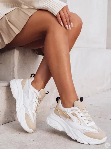 Sportowe sneakersy STEPLIFT złote Dstreet