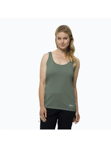 Jack Wolfskin дамска тениска за трекинг Pack & Go Tank green зелено