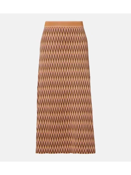 Fustă midi Rixo din jacard până la genunchi