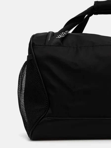 Torba weekendowa z nadrukiem z logo Valentino Bags czarna