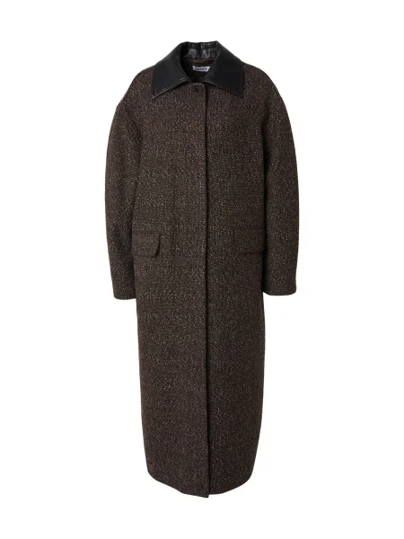 EDITED Palton de primăvară-toamnă Leah maro / negru alb