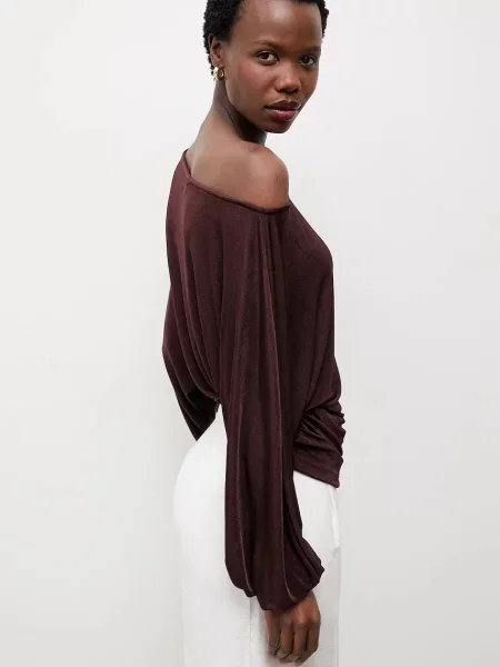 Блузка Answear.LAB однотонна коричневий