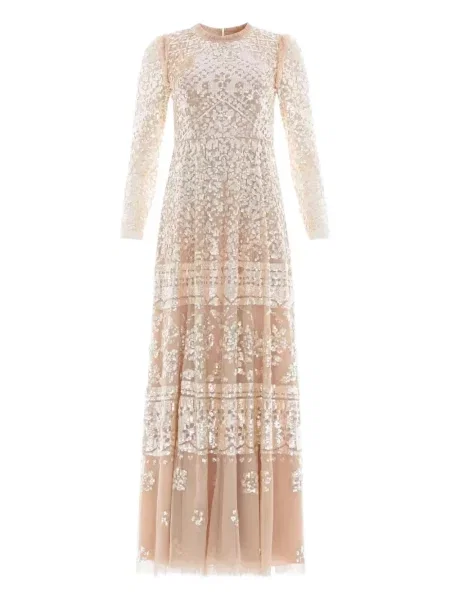 Warstwowa sukienka Needle & Thread z cekinami