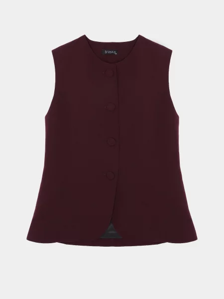 Жилет класичний Braska поліестер/бавовна бордовий