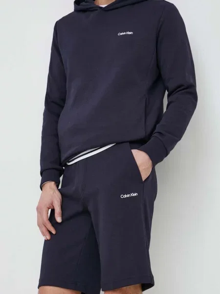 Kratke hlače Calvin Klein mornarsko modra bela