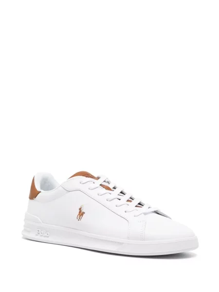 Pletene tenisice Polo Ralph Lauren s vezom bijela