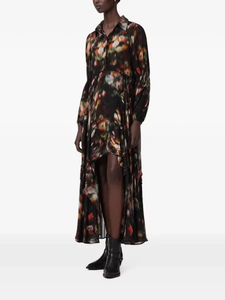 Rochie Allsaints cu model floral cu imagine negru