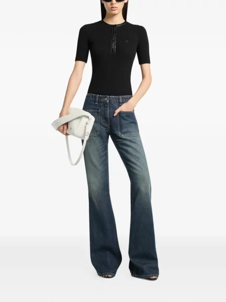 Tricou Courreges tricotate negru