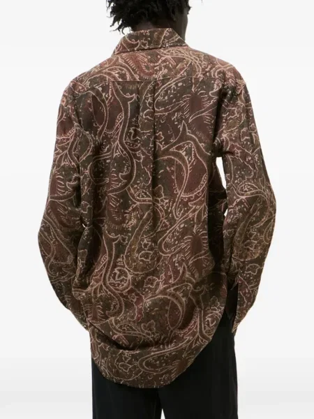 Cămașă Our Legacy cu imagine cu model paisley maro