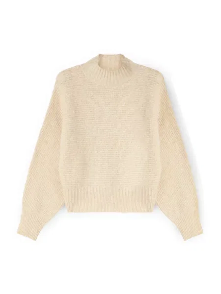 Krótki golf Motivi wełniany beżowy