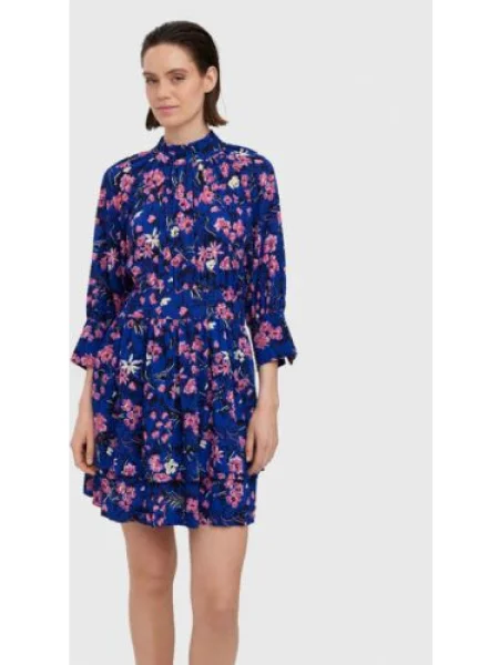 VERO MODA Ruha Gunna kék / rózsaszín / fekete / fehér
