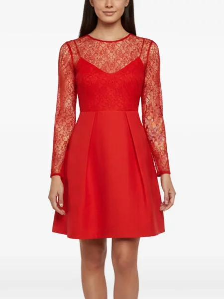 Rochie mini Sandro din dantelă roșu