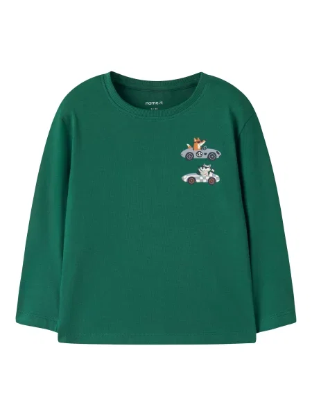 NAME IT Tricou NMMVAGNO maro coniac / gri / verde negru