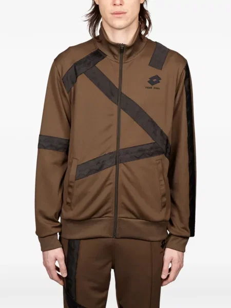 Hanorac cu fermoar Damir Doma cu imagine alergare maro