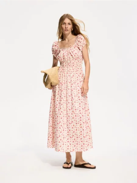Reserved Rochie maxi cu model multicolor
