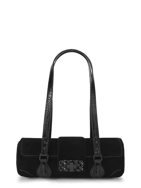 Kurt Geiger London torebka zamszowa Marylebone czarna