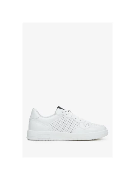 Кеди з перфорацією шкіряні Estro білі