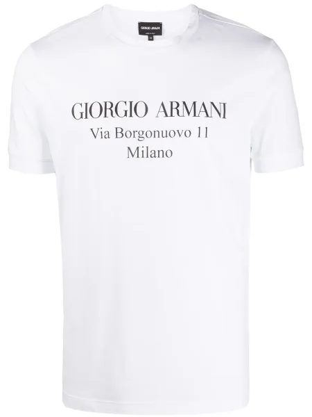 Tricou Giorgio Armani cu imagine alb