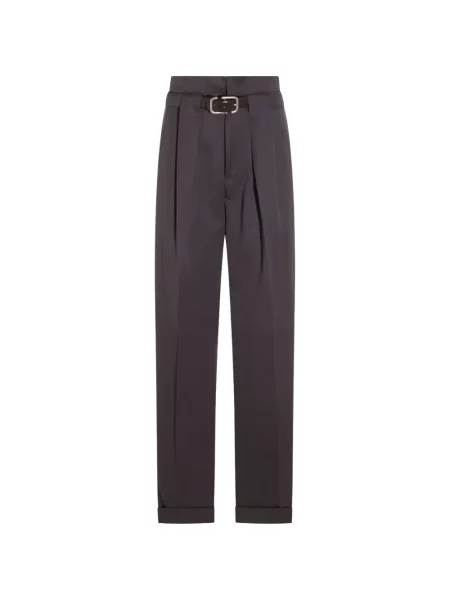 Cu centură pantaloni The Attico gri