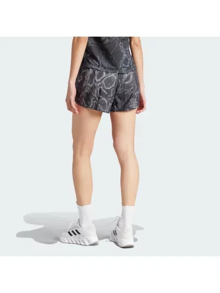Šortky Own the Run Excite Allover Print AEROREADY černé