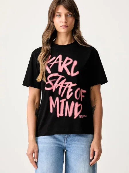 Karl Lagerfeld Jeans tricou pentru femei din negru