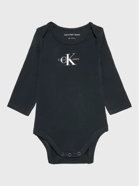 Calvin Klein Jeans Детско боди Monogram черен