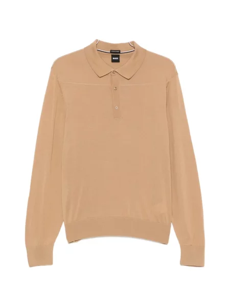 Gulerat lung tricou polo Boss