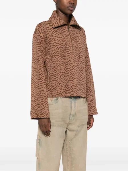 Geacă The Upside cu imagine cu model leopard maro