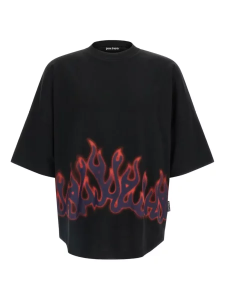 Tricou Palm Angels cu imagine cu decolteu rotund negru