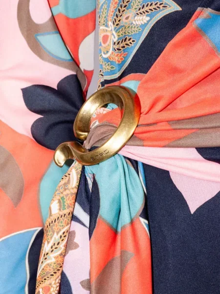 Φόρεμα Etro με σχέδιο paisley πορτοκαλί