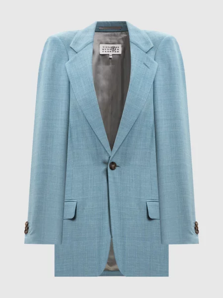 Жакет з вовни Maison Margiela Mm6 блакитний