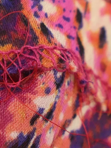 Копринена блуза Polo Ralph Lauren бродирана на райета розово