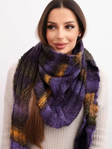 Pleten šal Kesi kaki