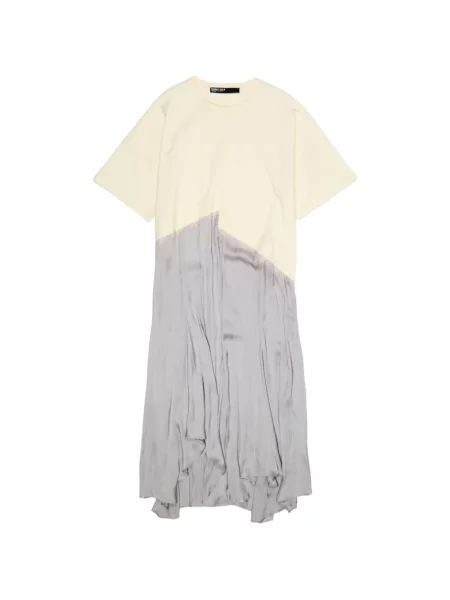 Rochie midi Bimba Y Lola cu decolteu rotund până la genunchi de costum gri